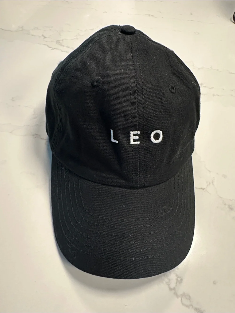 Dalix H-201- Leo Black Embroidered Unisex Baseball Cap